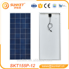 100w 150w sistema de painel solar poli de 155 watts com CE do ISO de TUV